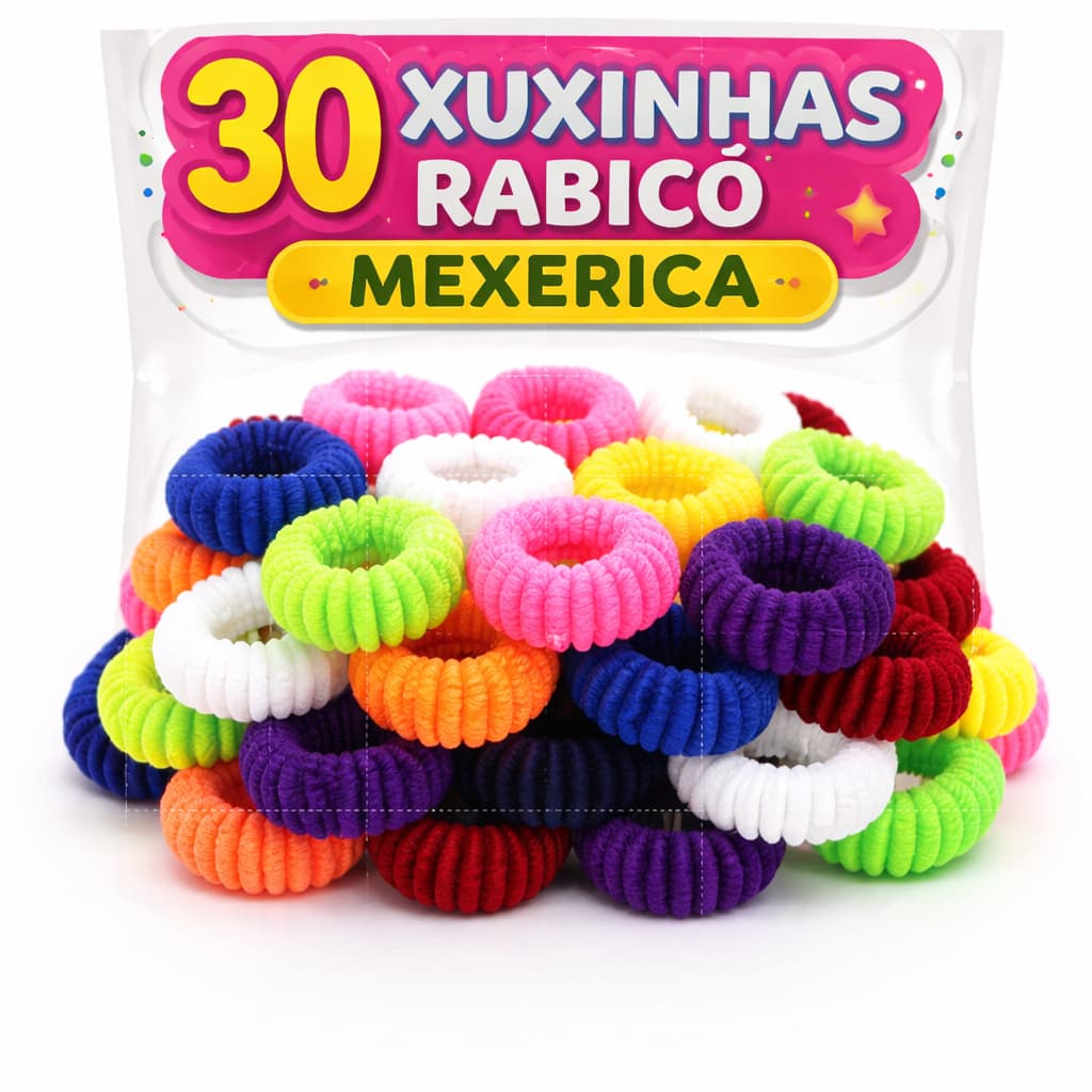 Mega Kit 30 Xuxinhas Rabicó Mexerica – Cores Variadas e Super Resistentes