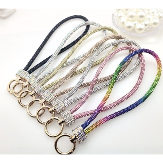 Cordão para Celular de Luxo em Cristal Strass - Tamanho Curto