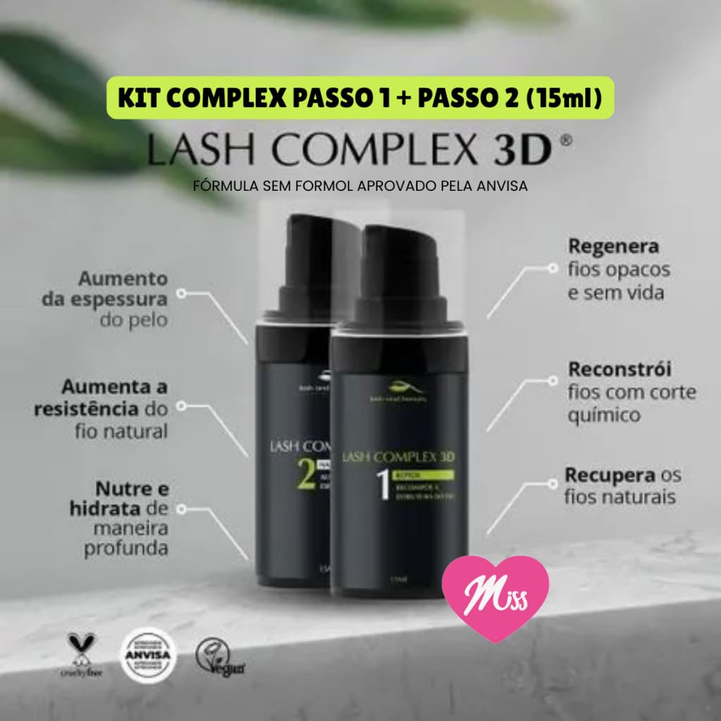 Kit Lash Complex 3d - Tratamento E Nano Laminação Lash And Beauty 15g