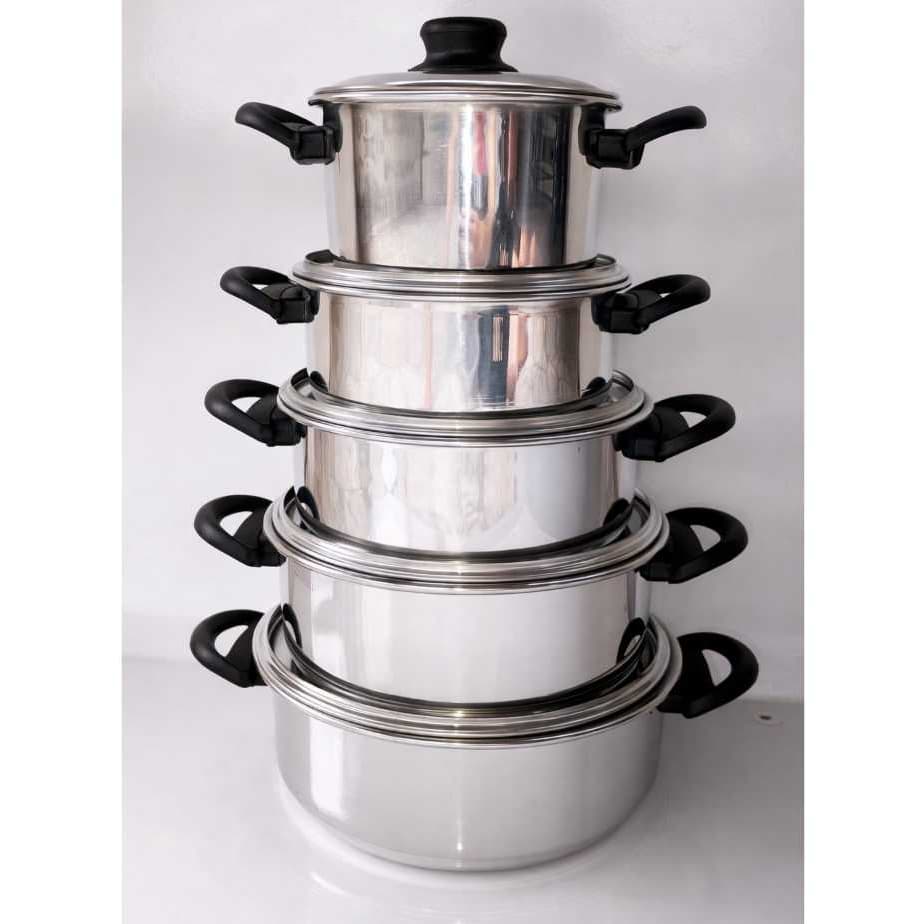 Jogo de Panelas 5 Peças Alumínio Polido Tradicional – Ideal para o Dia a Dia