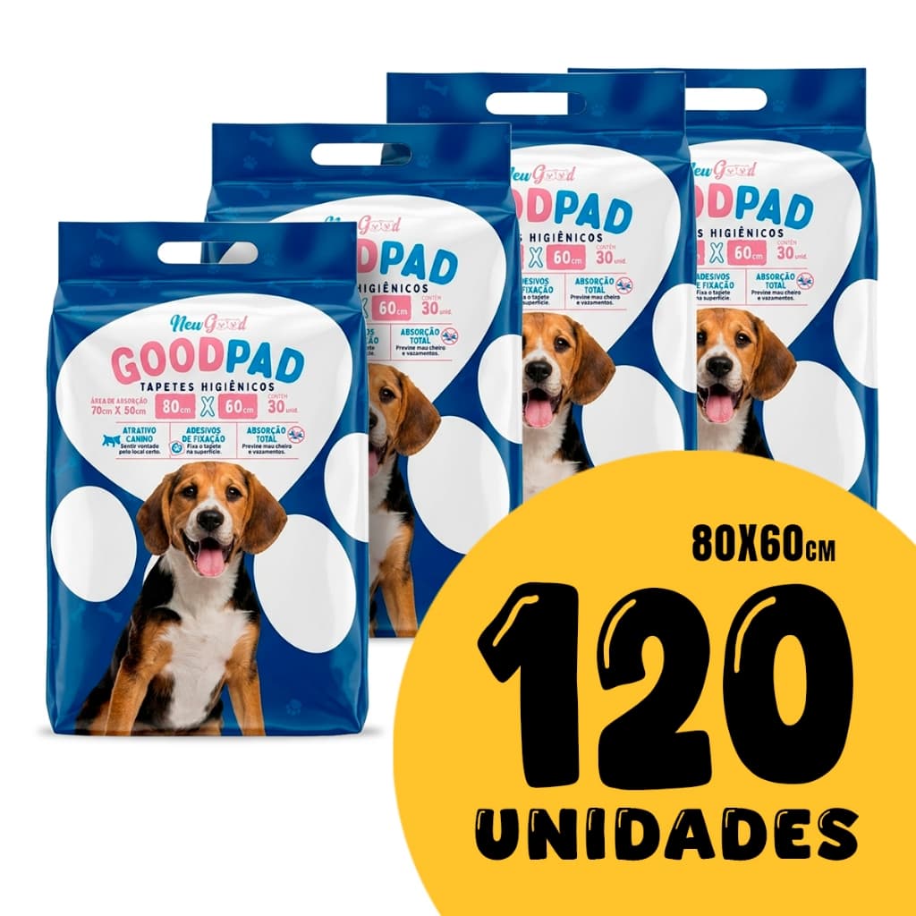 Kit Tapetes Higiênicos Petlike Good Pad 80x60cm