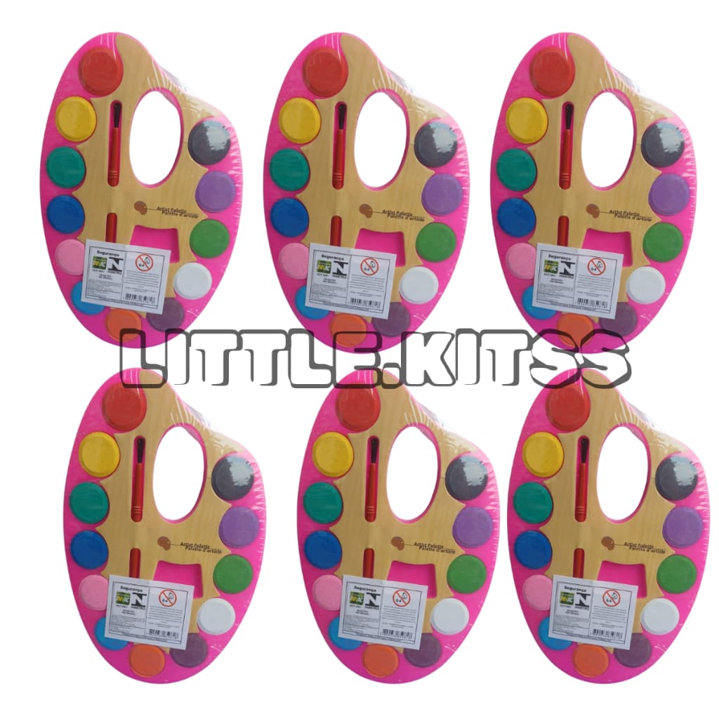 Lembrancinha de Pintura Colorir Infantil Aquarela Estojo 12 cores Kit Lembrancinha Colorir