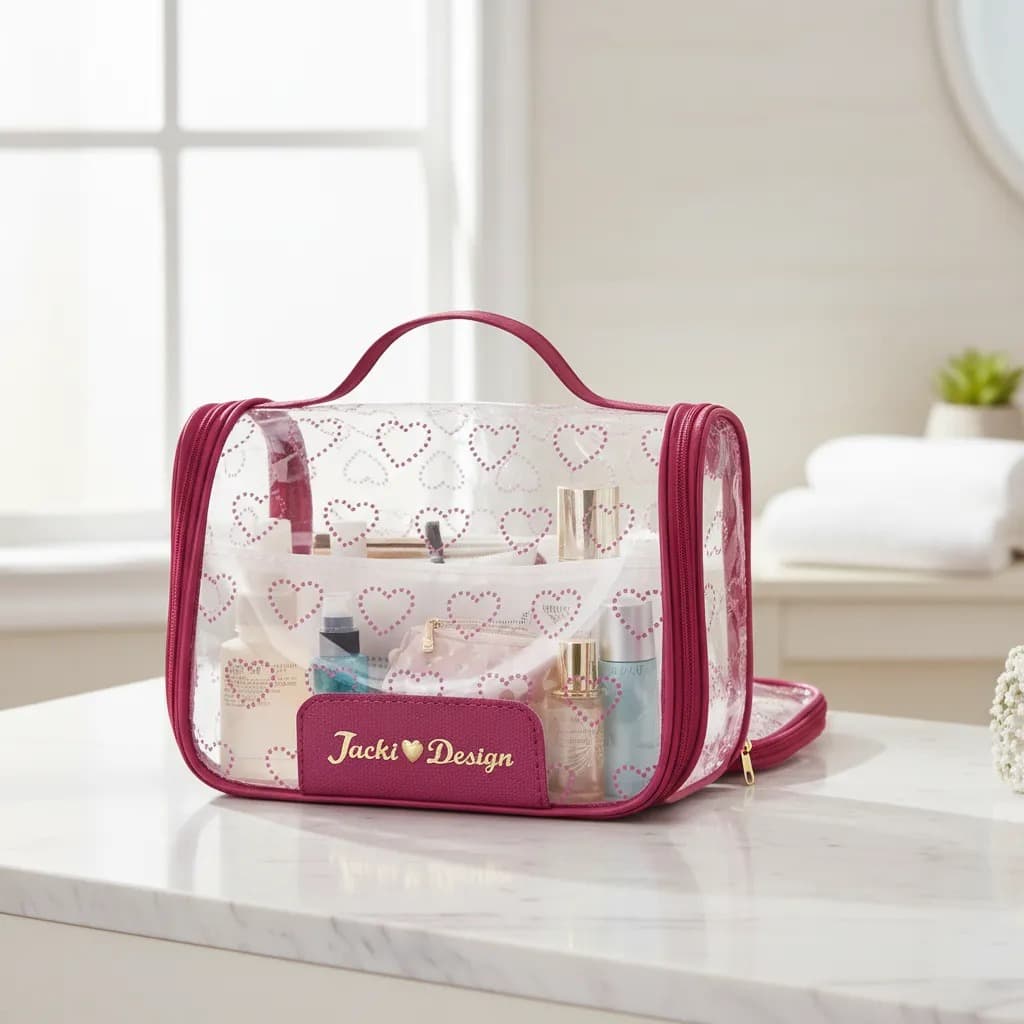 Necessaire Transparente para Viagens e Passeios - Leve e Espaçosa com melhor Custo-Benefício