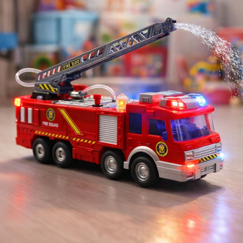Caminhão Bombeiro Infantil Luz Som Jato De Água Movimento