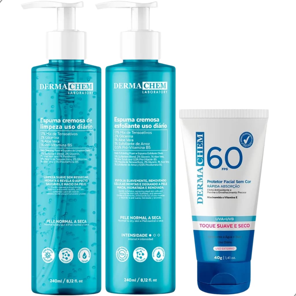 Kit Skincare Rotina de Limpeza Completa Dermachem