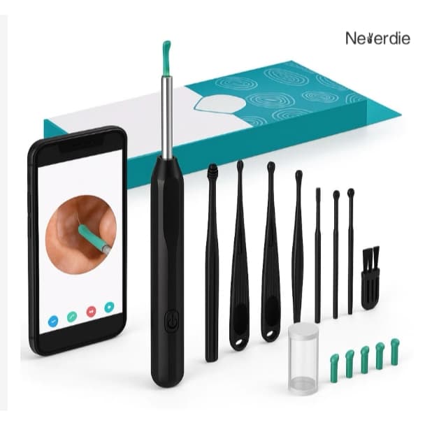 Limpador de Ouvido Otoscópio NE3 com Câmera Removedor de Cera Limpeza Wireless