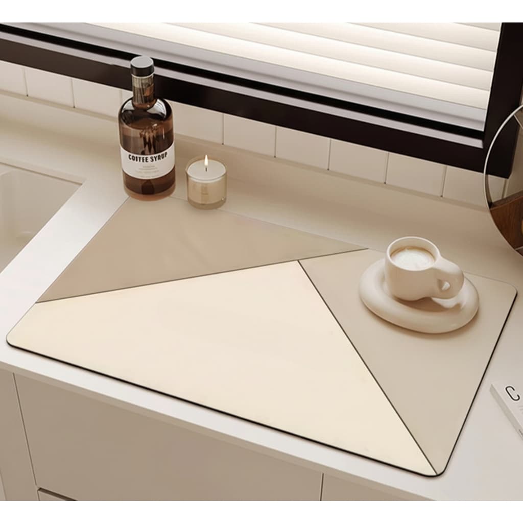 Tapete Escorredor De Louça Em Microfibra Super Absorvente Antiderrapante  Dobrável Aparador De Louça