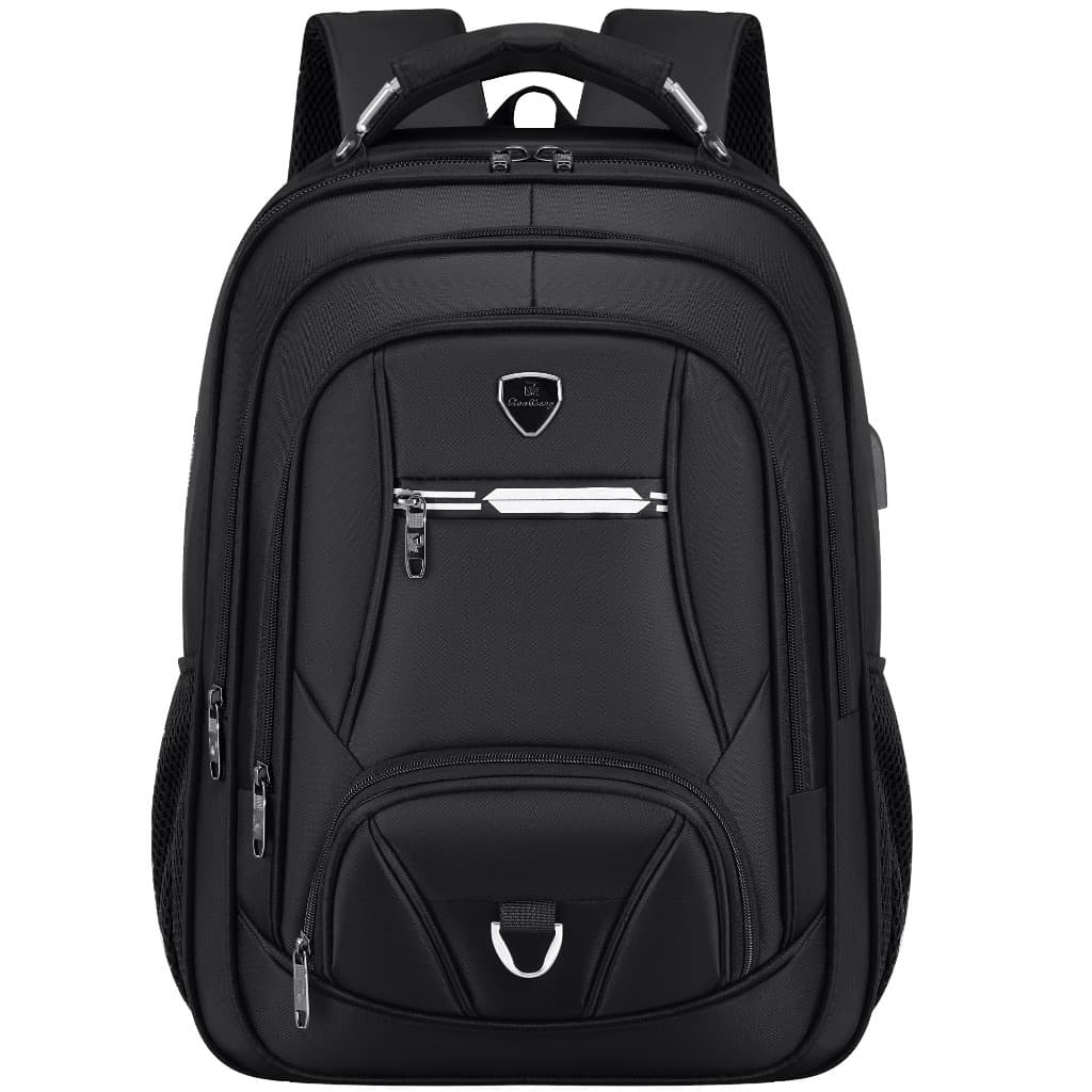 Mochila Masculina Preta Grande Impermeável Notebook 15.6 Reforçada para Trabalho e Viagem