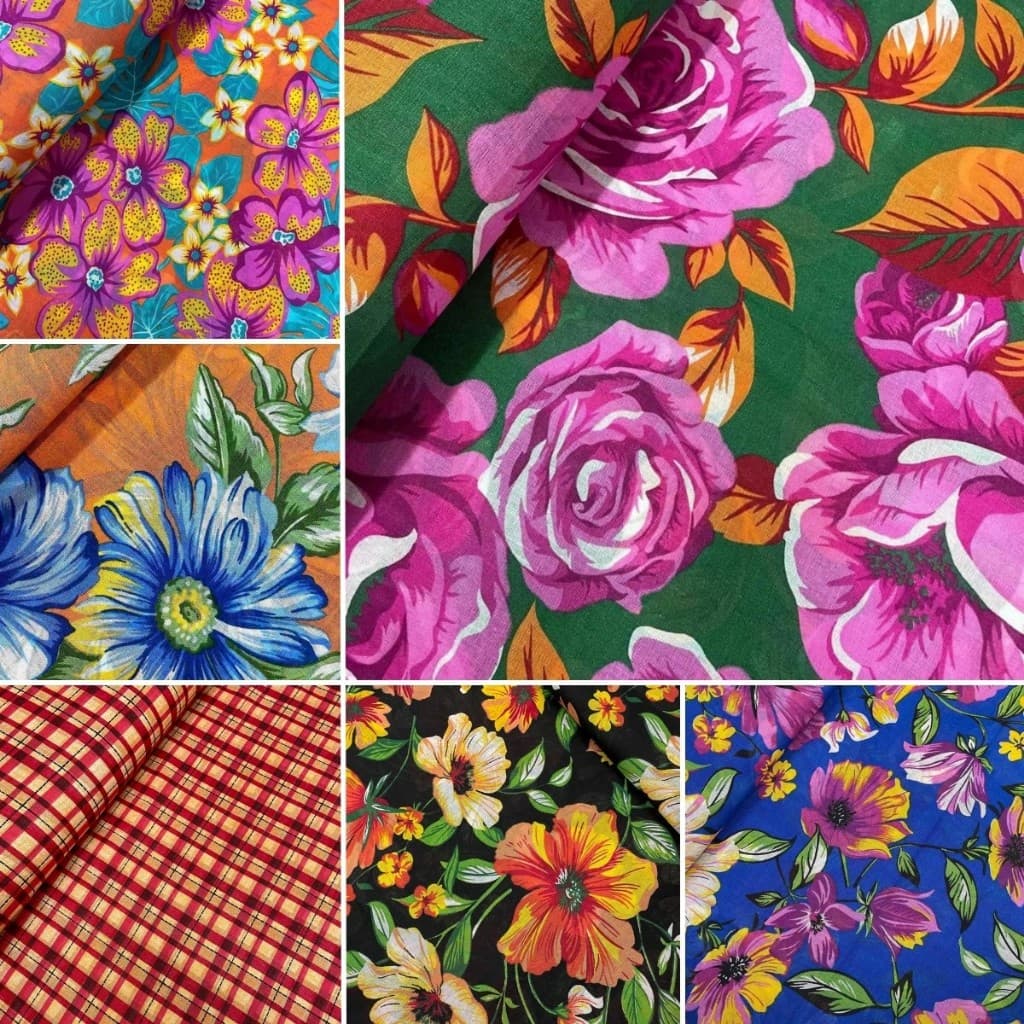 Tecido Chita Chitão Chitinha 3 Metros Estampado 100% Algodão Floral Junino Premium