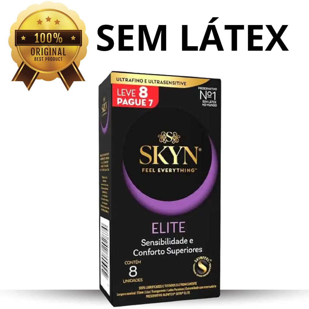 CAMISINHA SKYN ELITE ULTRAFINA ULTRASENSITIVE C/8 UNIDADES – 1 CAIXA