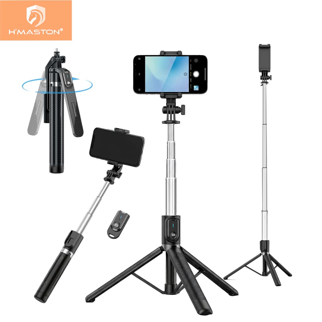 H'maston 2M Tripé Estável 360° para Celular Selfie Stick