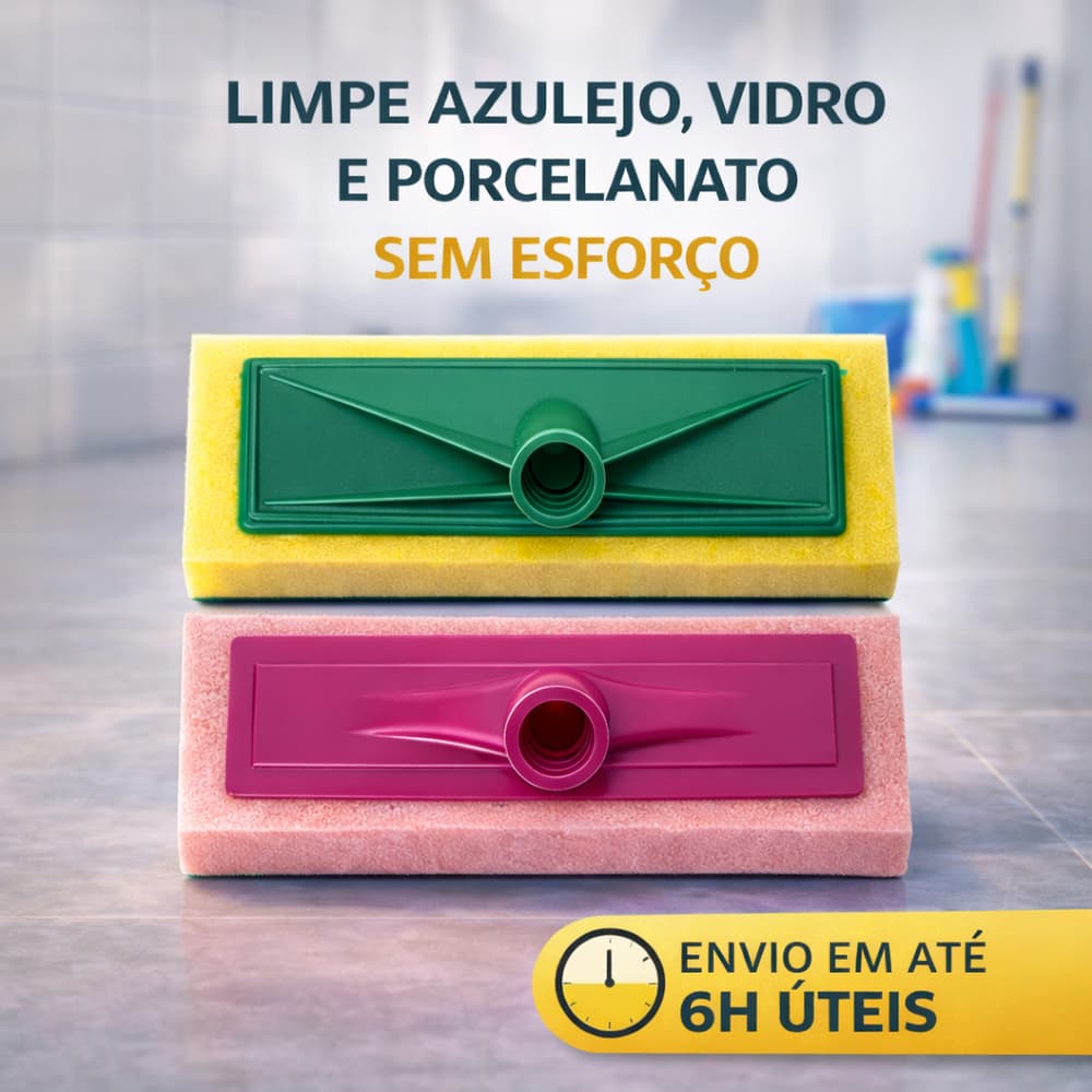 Lava Azulejo Esfregão Limpa Piso Abrasivo Refil Limpa Porcelanato Vidro e Piscina Sem Cabo