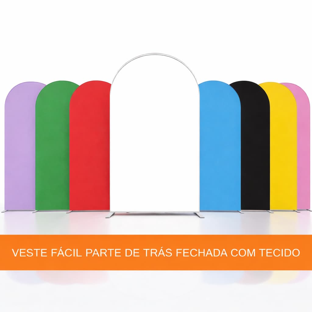 Capa Painel Romano 2x1m Lisa para Festa Aniversário Casamento Tecido Elástico Veste Fácil