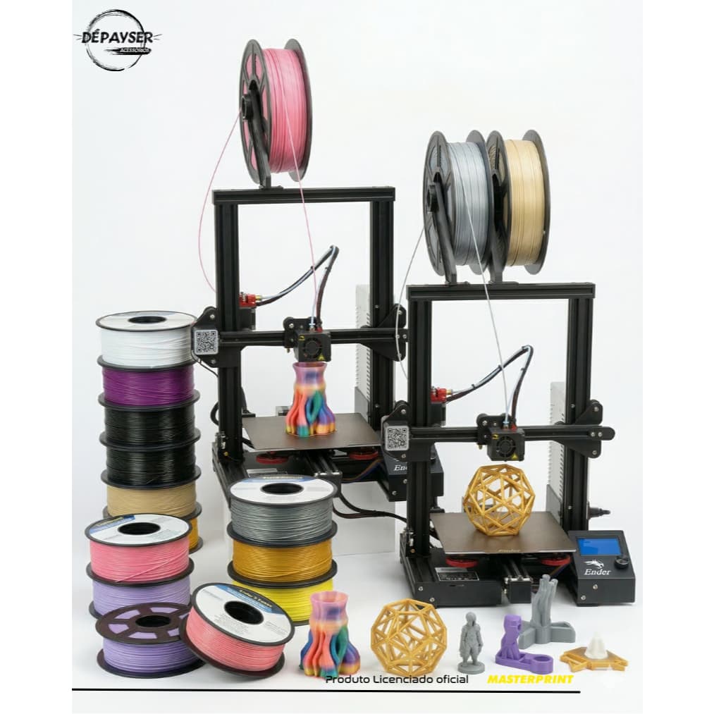 Filamento PETG Rolo Para Impressão 3D 1,75mm 1kg Coloridos - Masterprint