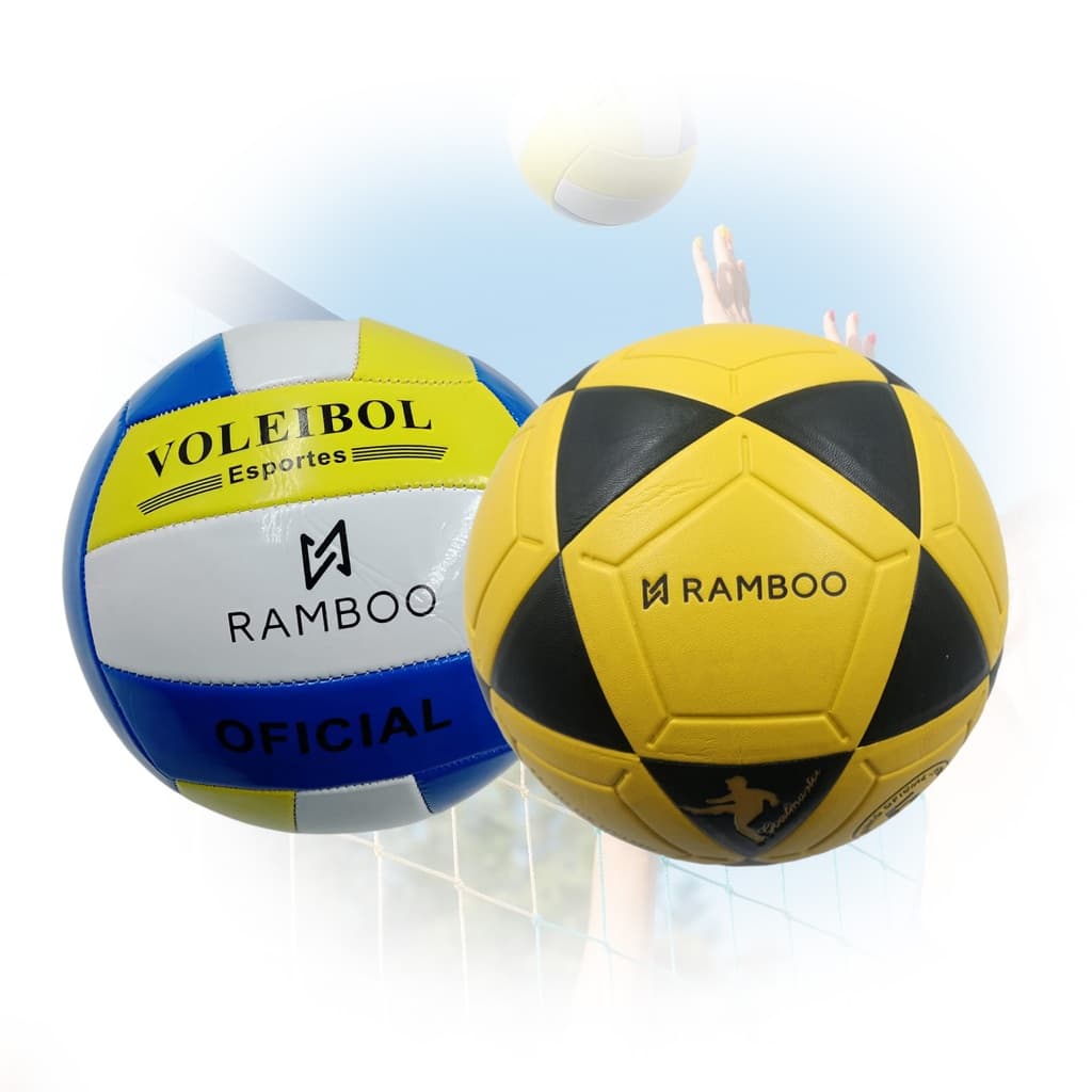 Kit 1 Bola Futevolei + 1 Bola Volei Treino Competição Praia