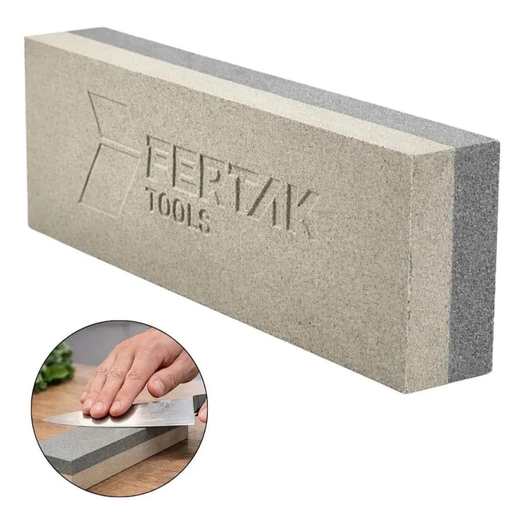 PEDRA DE AMOLAR FACA DUPLA FACE RETANGULAR 6"e 8´´ - FERTAK