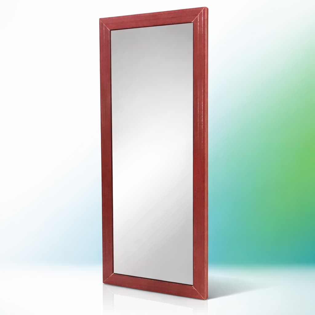 Espelho Decorativo Corpo Inteiro 65x25cm Moldura Madeira