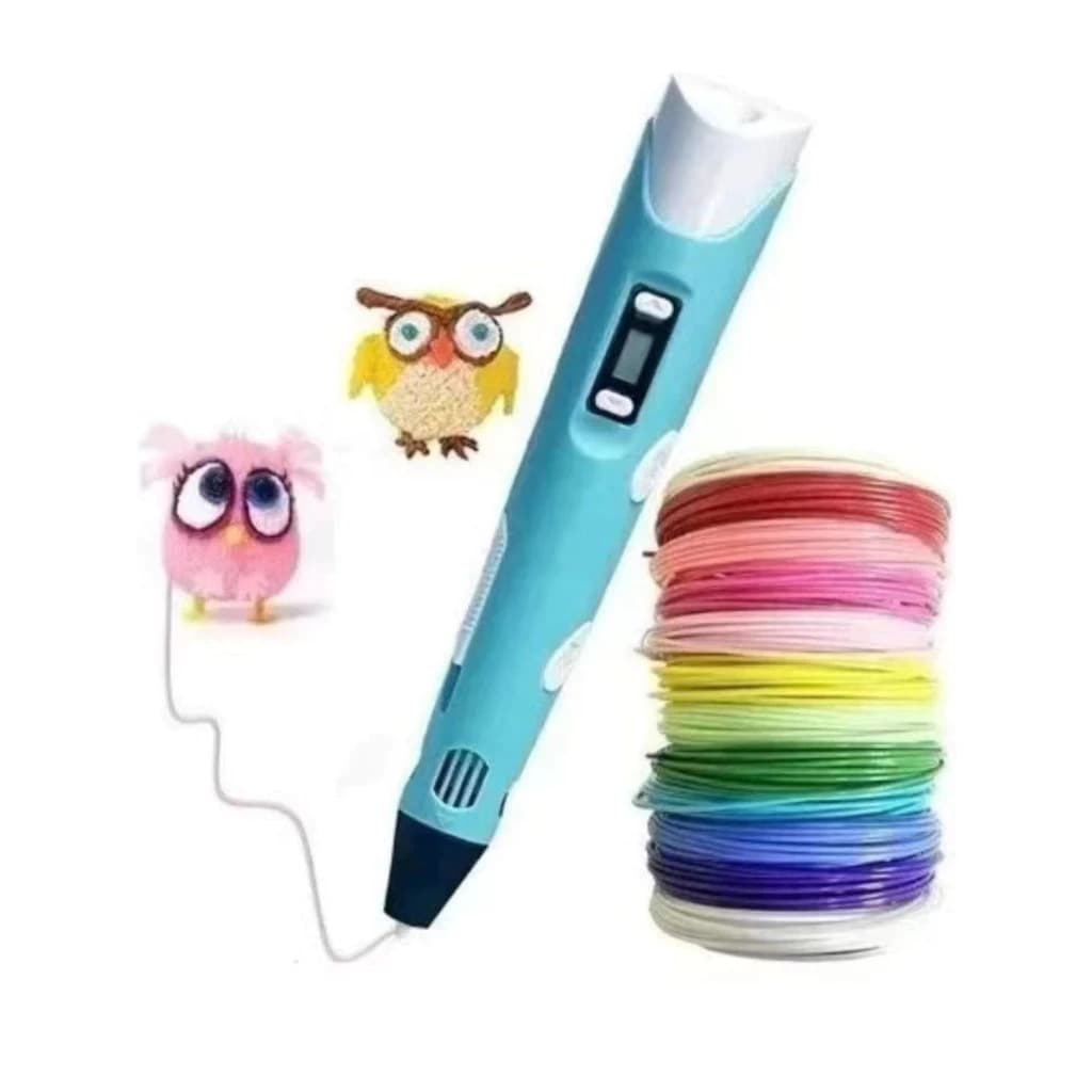 Caneta 3D Manual para Crianças e Adultos, Cores Disponíveis / Filamentos de 50m e 100m Vendidos Separadamente