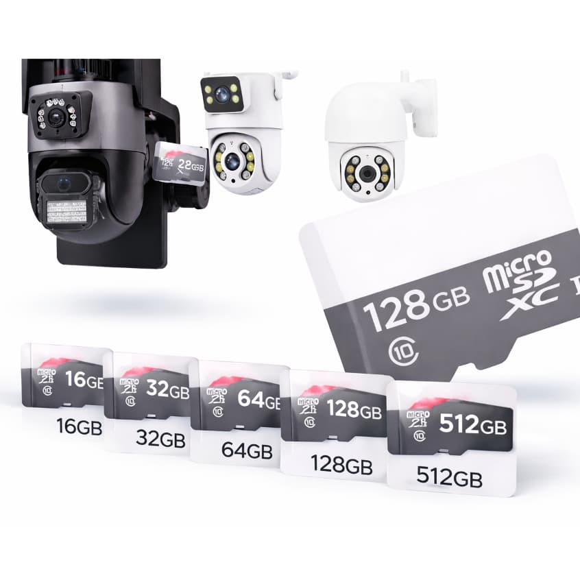 Kit 1/2 Cartão Micro SD Ultra Classe 10 16GB-512GB c/Adaptador p/Celular,Câmera e Segurança