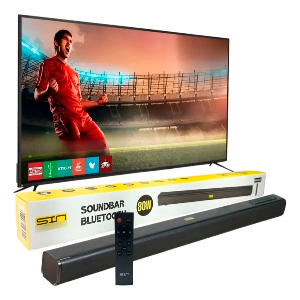 Caixa De Som Bluetooth Soundbar Home Theater Para Smart Tv HDMI RCA e P2 Bleutooth Pronta Entrega