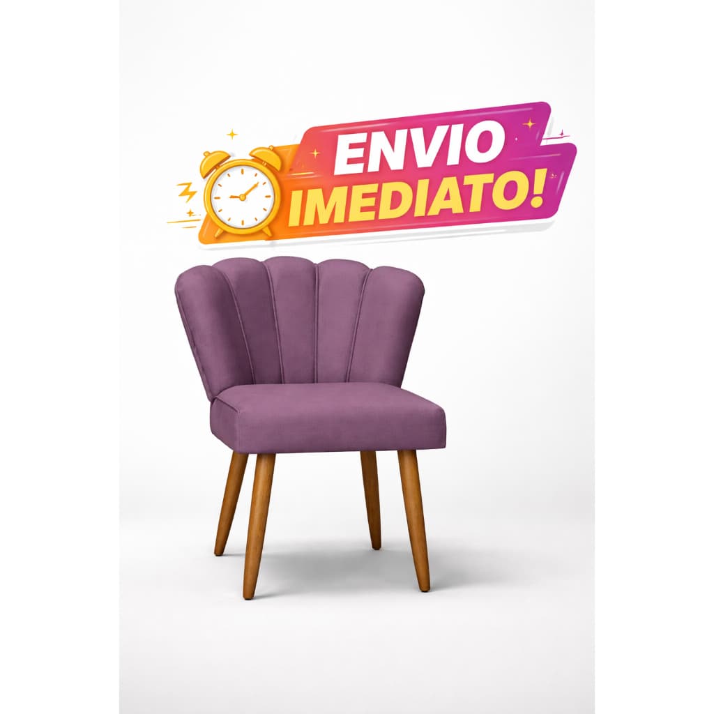 Cadeira Poltrona Pétala Decorativa Pétalas De Flor Sala De Estar Recepção Veludo Pés Palito