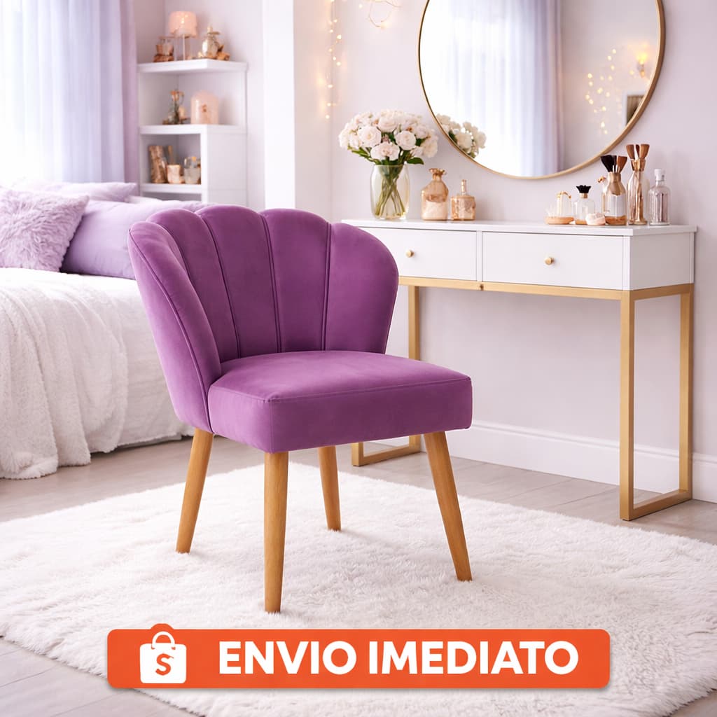 Envio Imediato - Poltrona Cadeira Pétala para Manicure Salão de Beleza Veludo