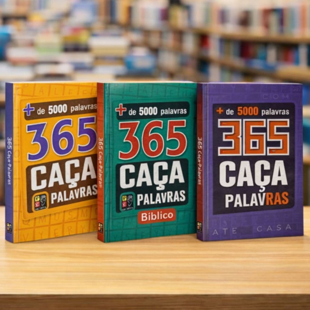 Kit 365 Caça Palavras  | 3 Livros | + de 15 mil Palavras