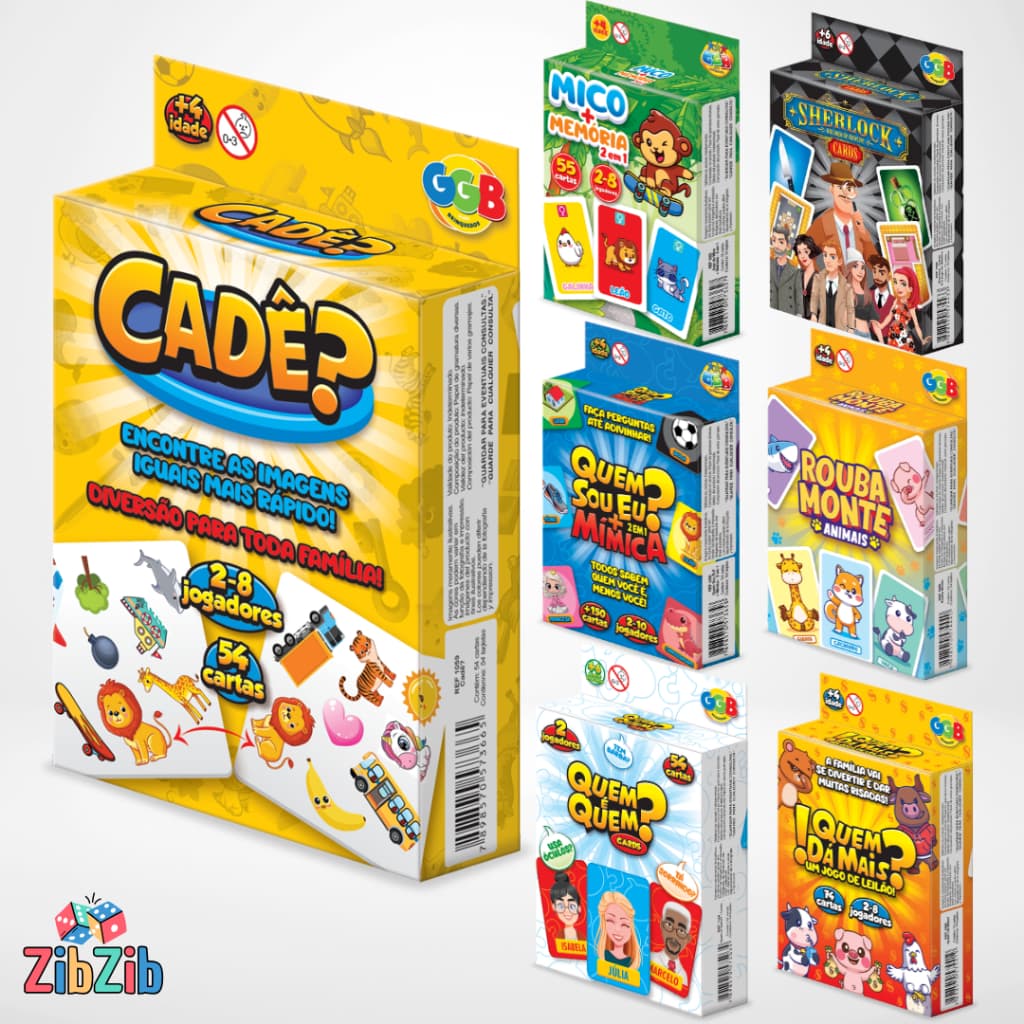 Jogo De Cartas - Cade Quem Sou Eu Mico Memória Quem Da Mais Rouba Monte Quem é Quem Sherlock - GGB
