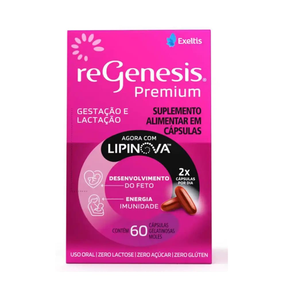 REGENESIS PREMIUM COM LIPINOVA C/60 CAPSULAS + 16 CAPSULAS GRATIS