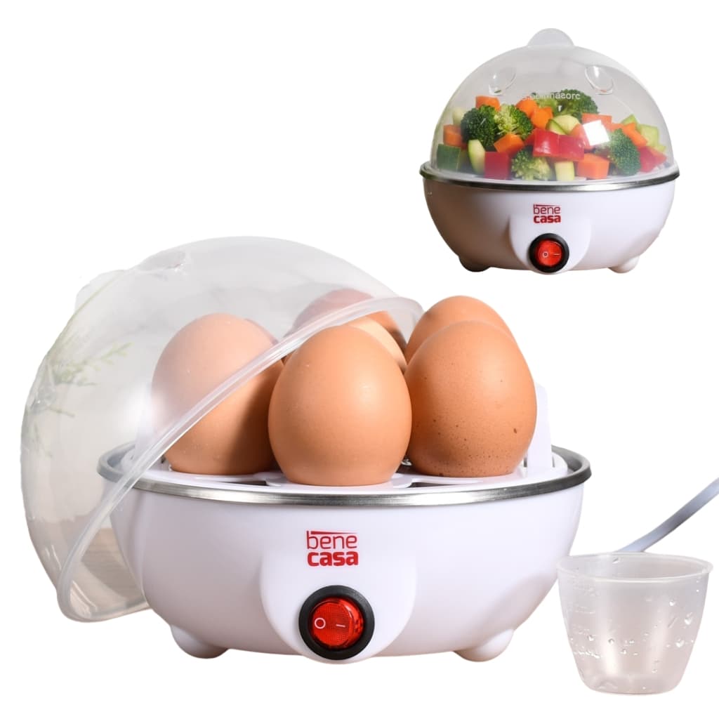 Cozedor de Ovos, Legumes - Elétrico Automático 7 Ovos | Portátil a Vapor 110v/220v  – Bene Casa