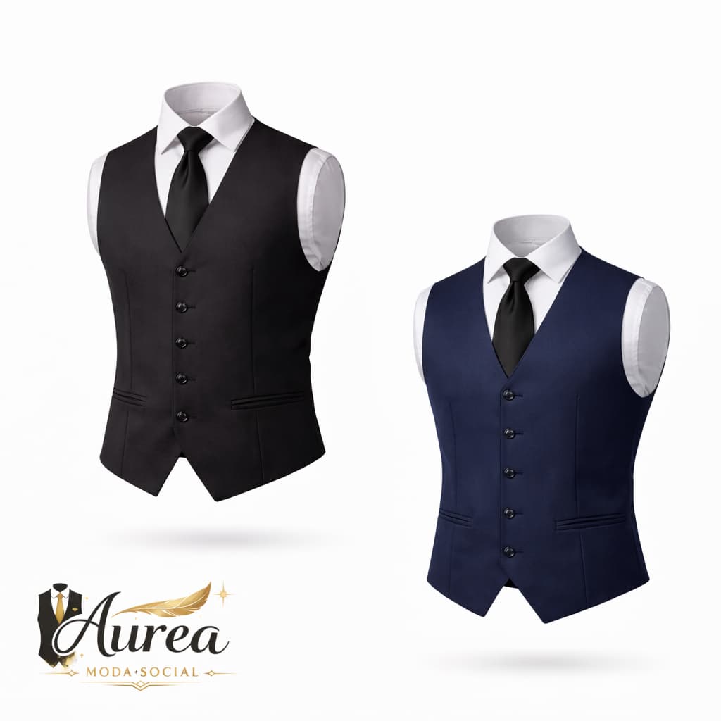 Kit 2 Coletes Social Slim Premium P/ Casamentos, Formaturas, Ternos