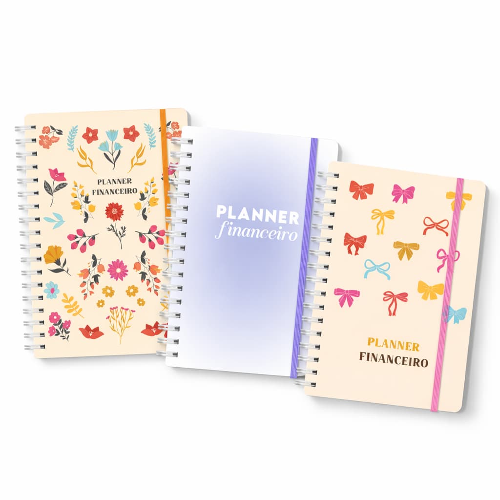 Planner Financeiro Personalizado Com Nome A5 Controle de Gastos Organizador Mensal Feminino Finanças