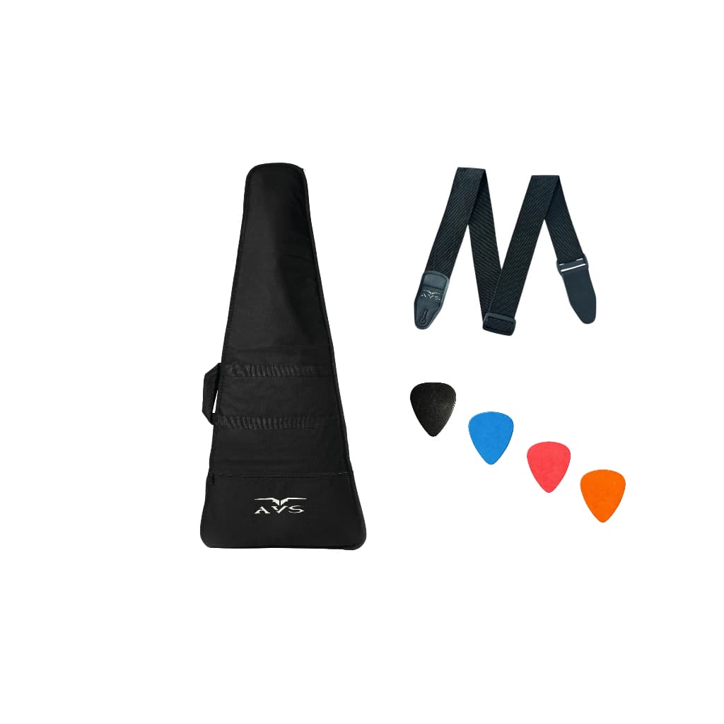 Capa Guitarra Luxo + 4 Palhetas + Correia Para Guitarra