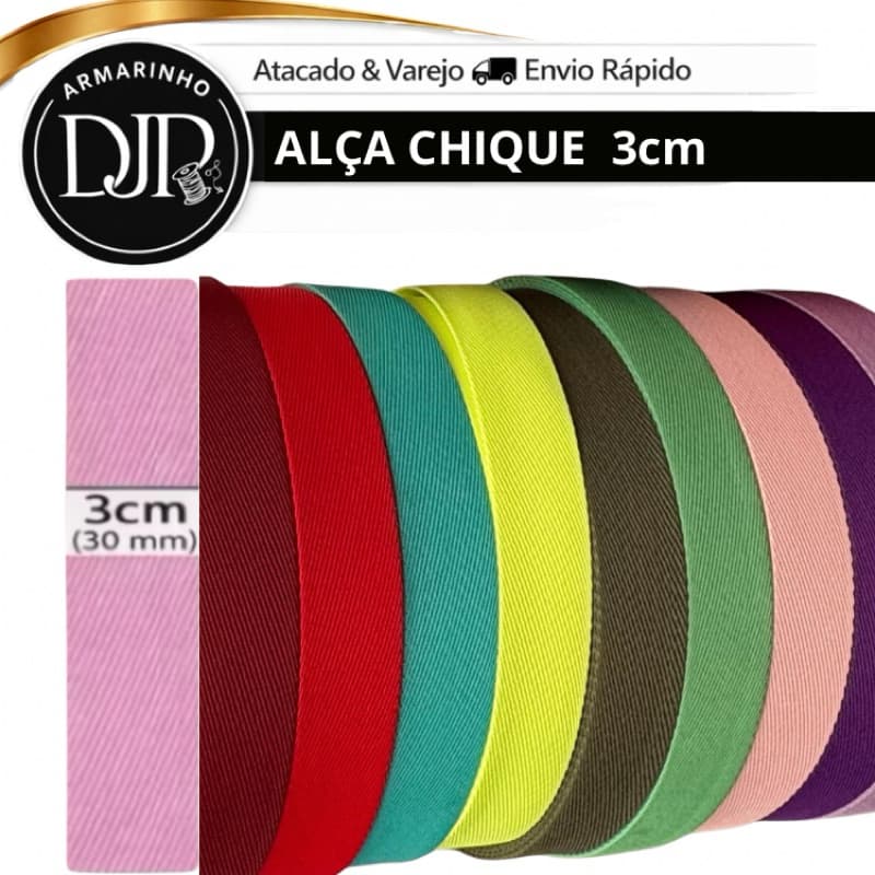 Alça Chic 3 cm 30mm Fita Poliester 30 para bolsas mochilas e artesanatos
