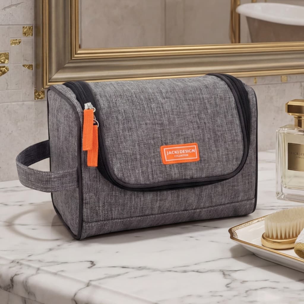 Necessaire Grande com Alça Lateral, Gancho e Divisórias | Jacki Design