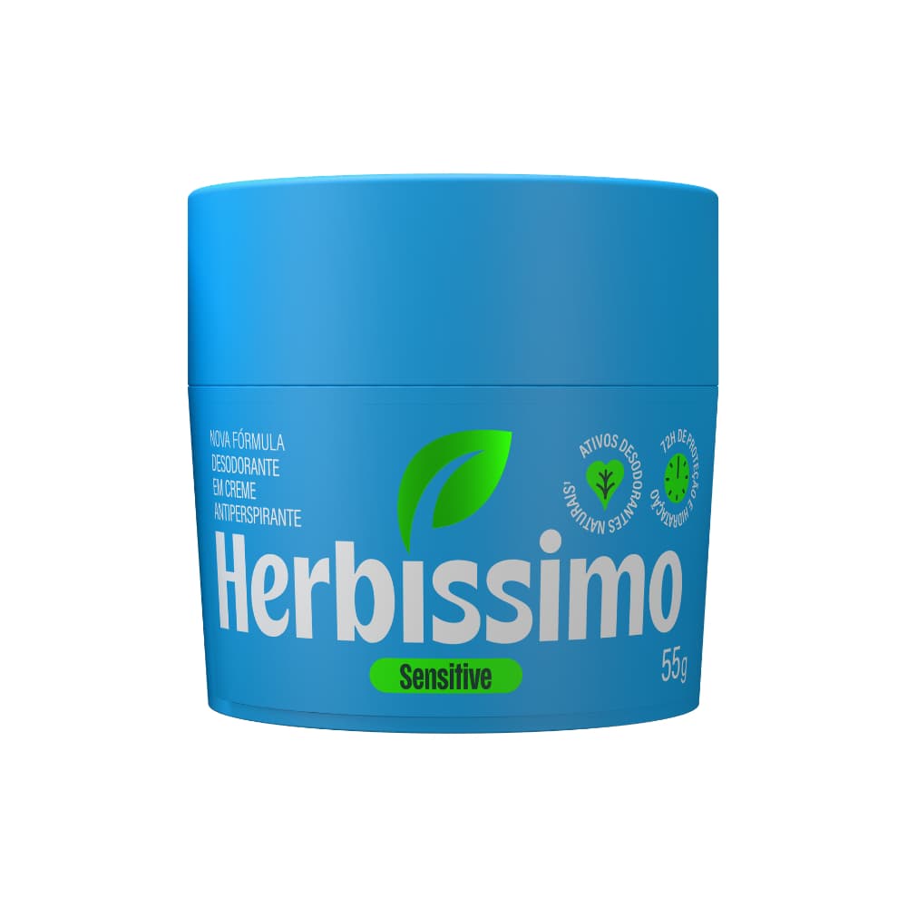 Desodorante Em Creme Antitranspirante Herbíssimo Sensitive 55G