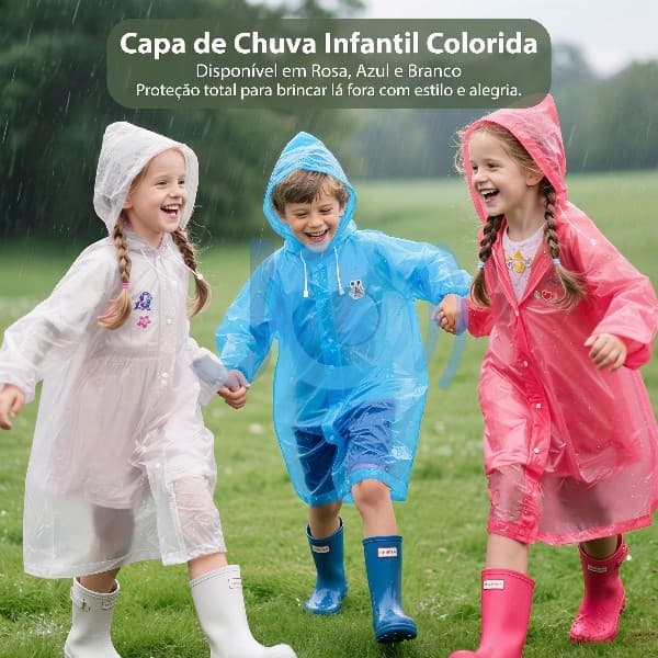 Capa De Chuva De EVA Para Crianças , Motocicleta , Scooter , À Prova D'água , Espessada , Motores De Revestimento , Leve