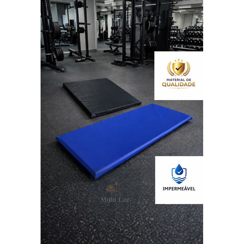 Colchonete p/ Academia 90x40x3 cm Espuma Densidade 26 Impermeável Compacto Fit Mat Yoga Pilates