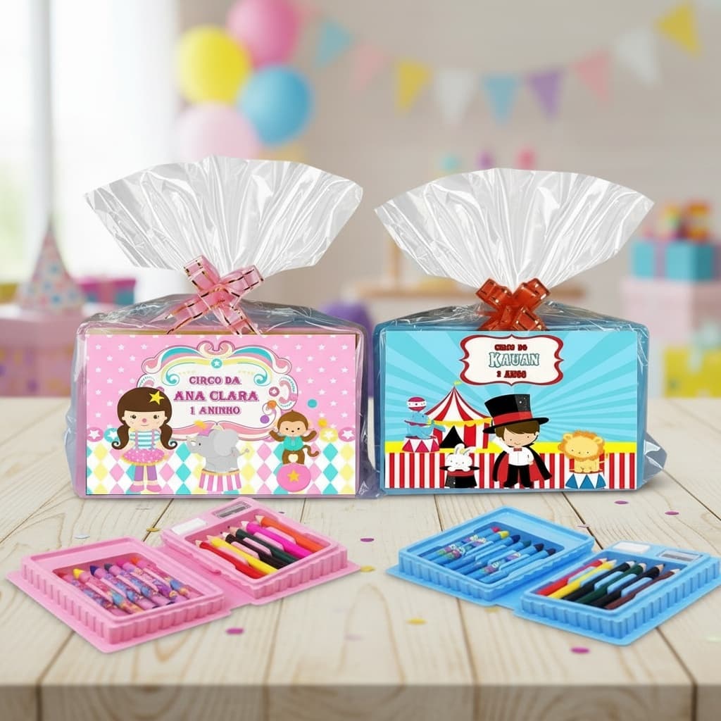 Kit 20 Unid. Maleta Estojo De Pintura Personalizado Brinquedos, Unicórnico e Etc