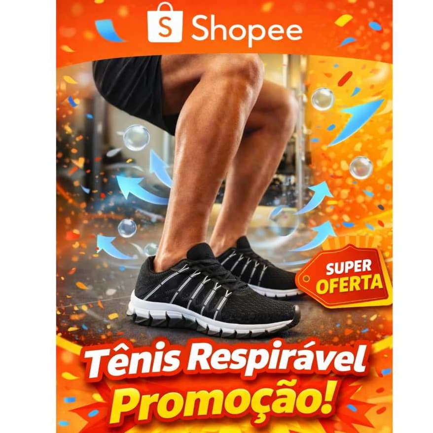 Tênis Esportivo Unissex Confortável e Leve Academia Caminhada Corrida Promoçao