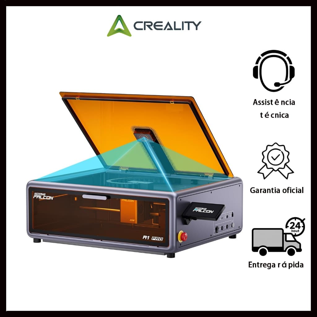 Creality Faclon A1 Pro 20W Máquina de gravação a laser Para madeira e metal, o acrílico