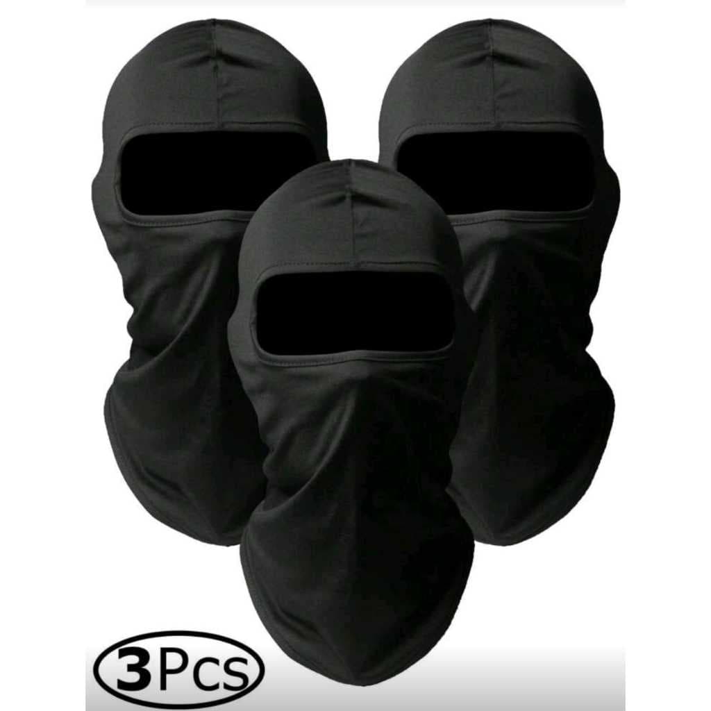 KIT 3 MELHOR TOUCA NINJA BALACLAVA COM PROTEÇÃO FRIO E CALOR COSTURA REFORÇADA E TECIDO RESPIRAVEL MOTOBOY CICLISTA