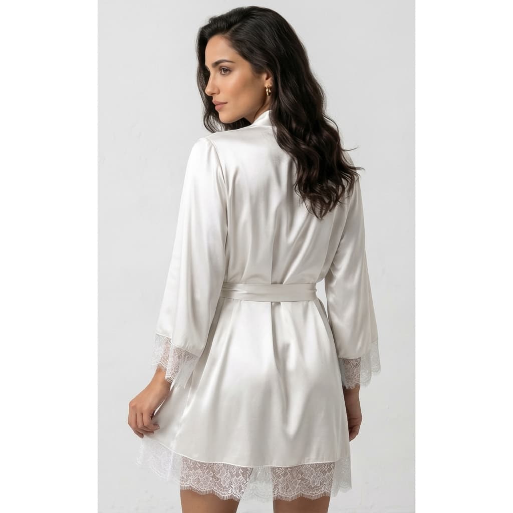 Robe de Cetim  com Renda Premium para Noiva