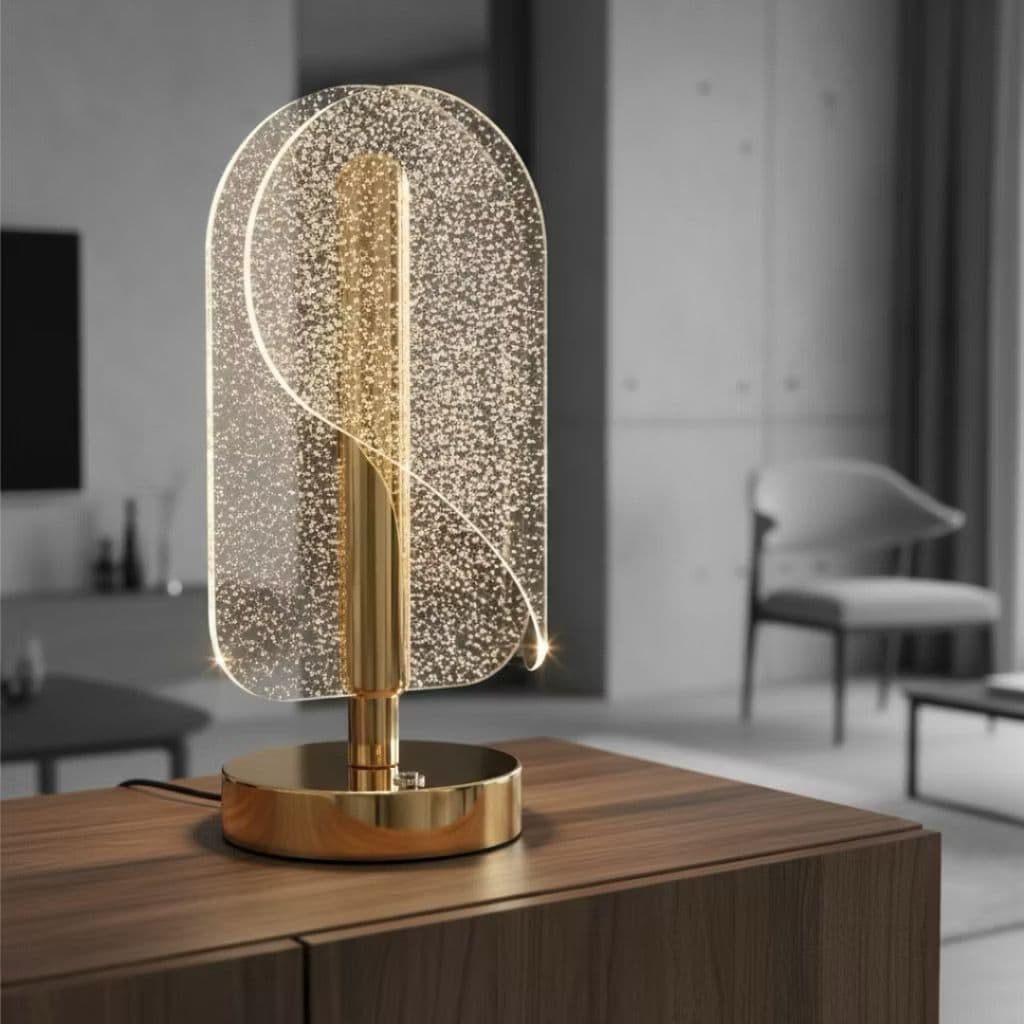 Luminária de Mesa LED Decorativa Moderna Luz Quente e Fria