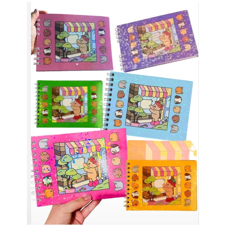 Kit 2 Livro de Colorir  Capa Dura Holografica 48 Folhas