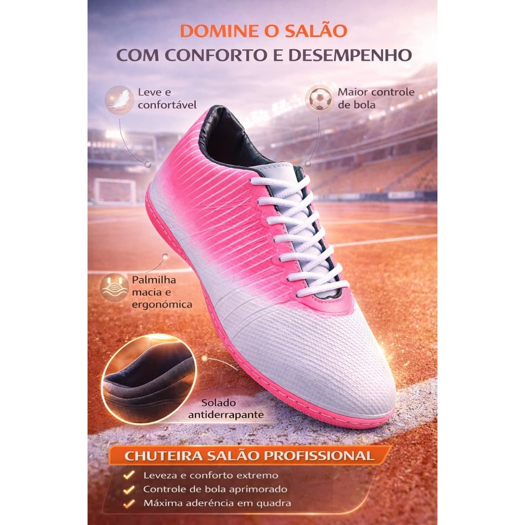 Tenis Chuteira salão/futsal reforçada e costurada Original