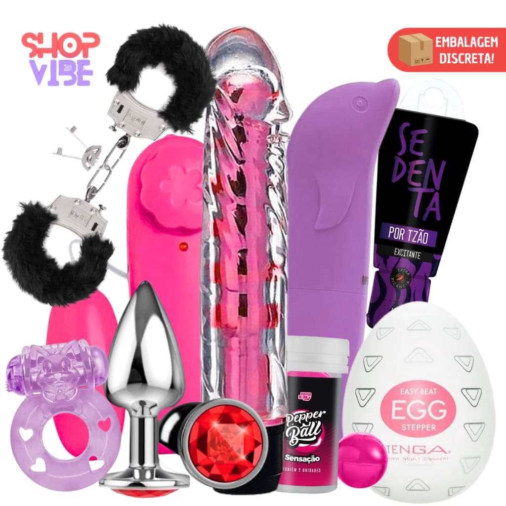 Vibrador Sex Shop Kit Femenino Vibradores Personal Plug Anal Egg Gel Oral Anel Peniano Golfinho Sexy