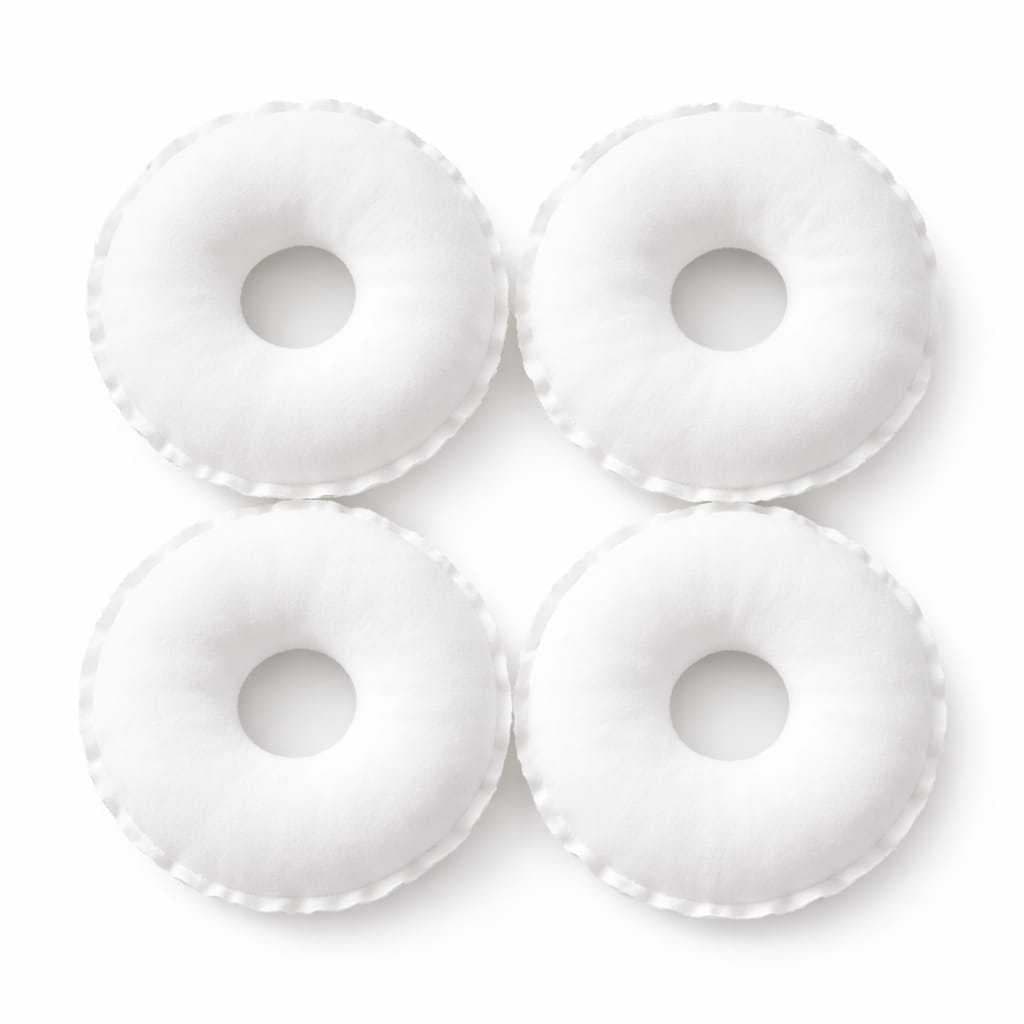 Kit 2 Pares Rosquinha para Seios Amamentação Algodão 100% Antialérgica Protetor Mamilo Lactante Conforto Pós-Parto