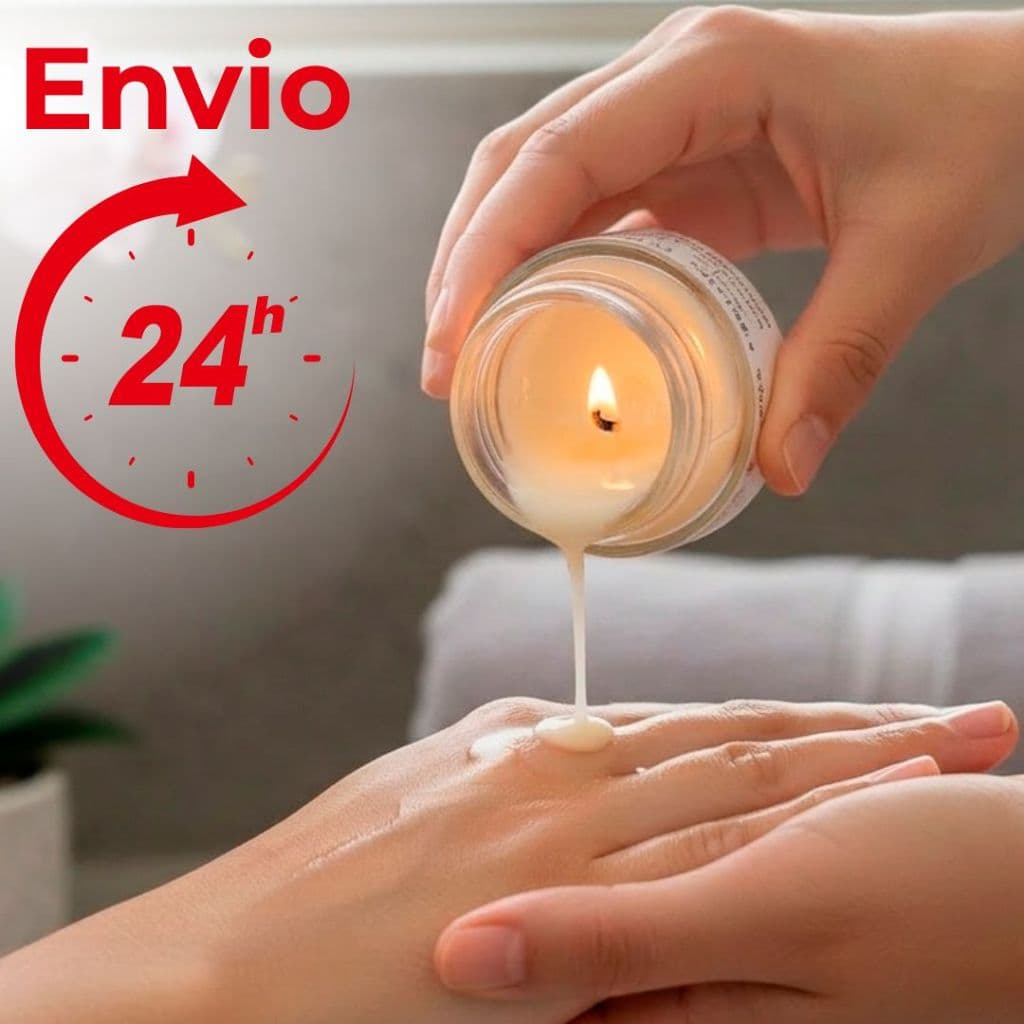 Vela de Massagem Corporal 30g I Hidratante Beijável I Baunilha e Lavanda