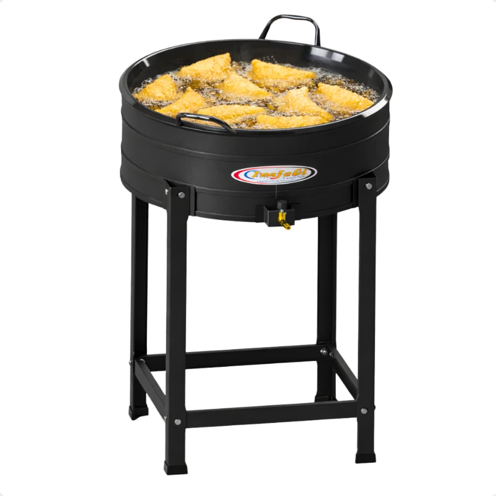 Fritador A Gas Ap Fritadeira Pastel Salgados Tacho 55cm 19l
